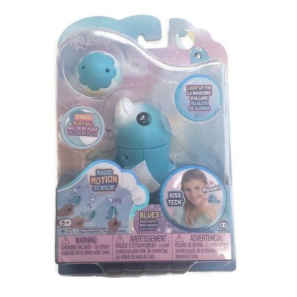 WowWee Other - Fingerlings Baby Light-Up Dolphin - Blues (Blue) Beach Ball Interactive WowWee